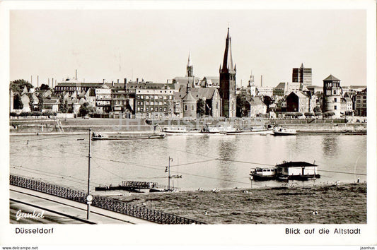 Dusseldorf - Blick auf die Altstadt - old postcard - 1955 - Germany - used - JH Postcards