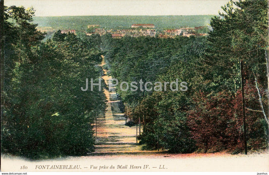 Fontainebleau - Vue prise du Mail Henri IV - 180 - old postcard - France - unused - JH Postcards