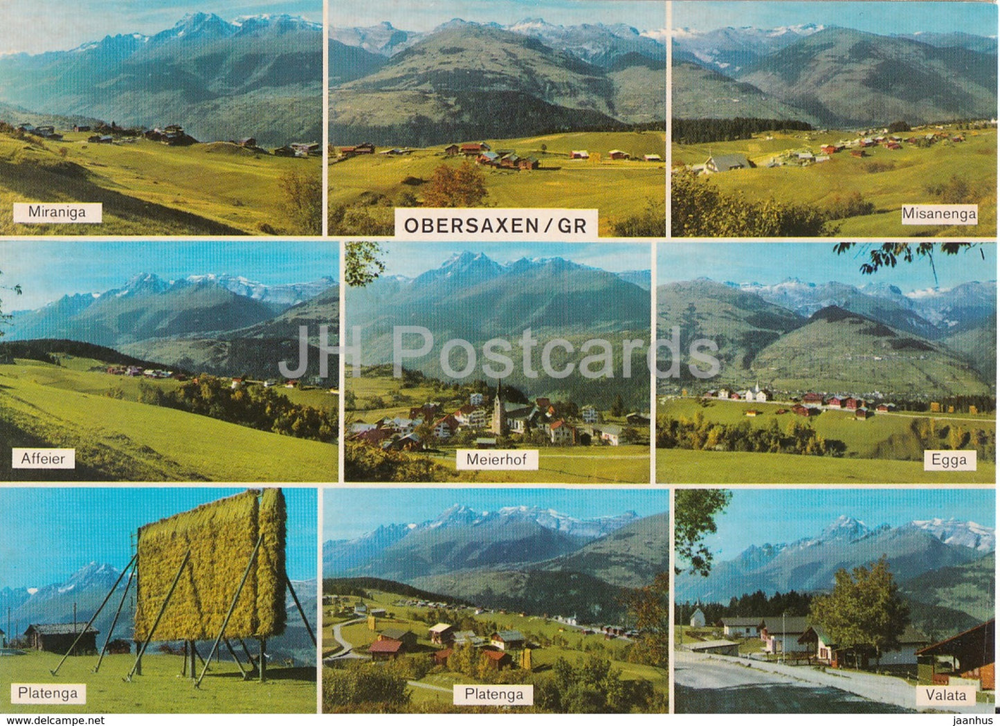 Obersaxen - Miraniga - Misanenga - Affeire - Meierhof - Egga - Platenga - Valata - Switzerland - unused - JH Postcards