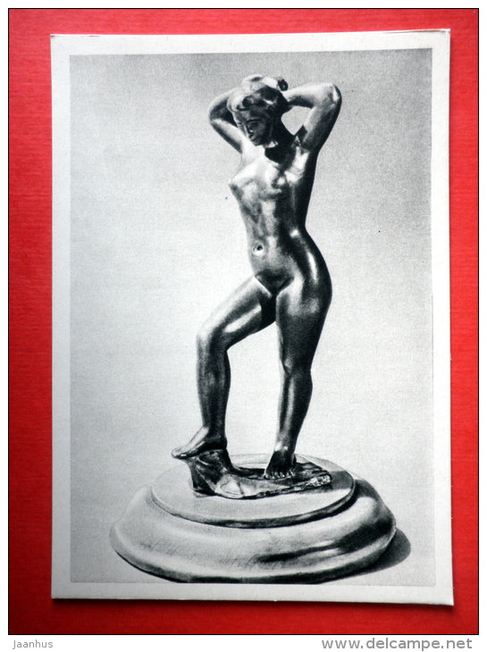 Standing Woman by Aristide Maillol - sculpture - french art - unused - JH Postcards