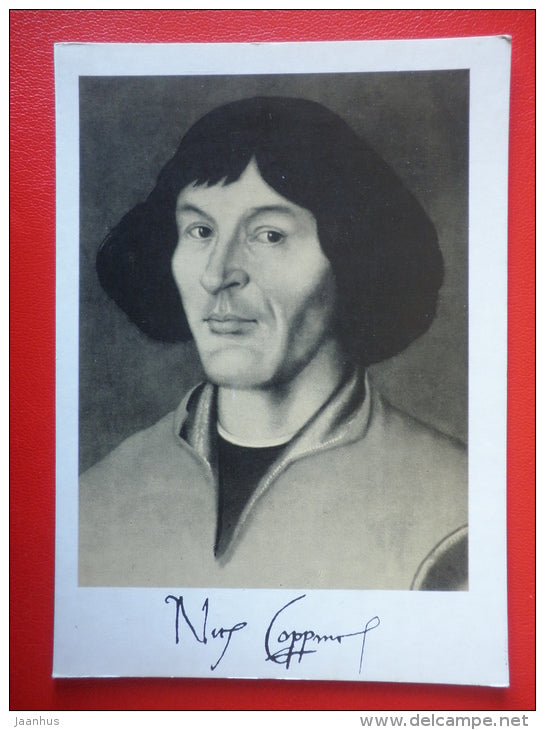 portrait of Nicolaus Copernicus - mathematician and astronomer - 1973 - Russia USSR - unused - JH Postcards