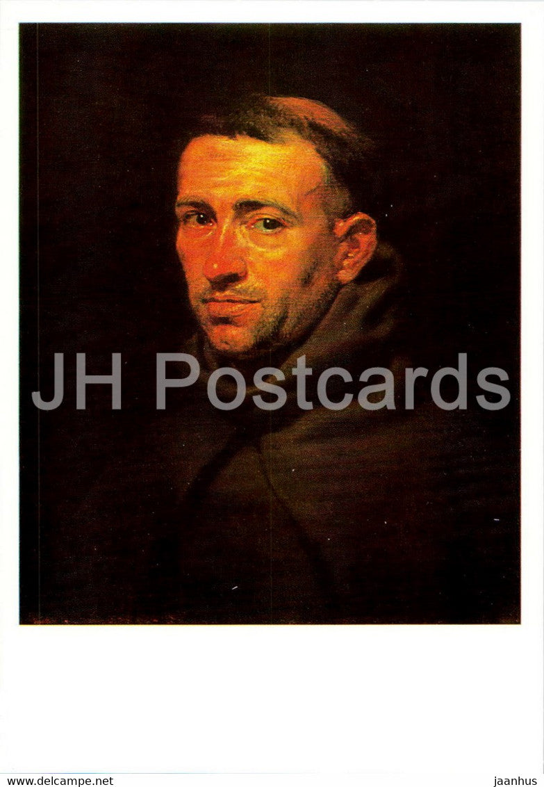 painting by Peter Paul Rubens - Franciscan Friar - Flemish art - 1988 - Russia USSR - unused - JH Postcards
