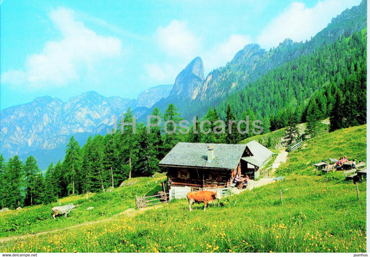Haniker Schwaige - Am Fusse der Rosengarten - Italy - unused - JH Postcards