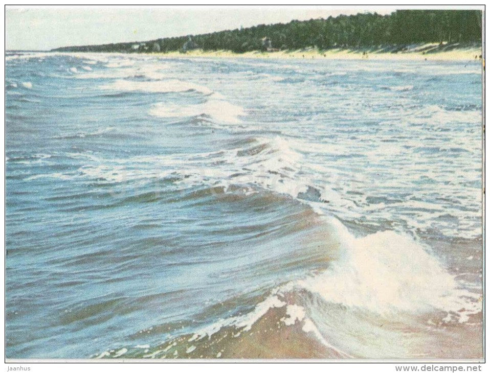 By the Sea - Jurmala - old postcard - Latvia USSR - unused - JH Postcards