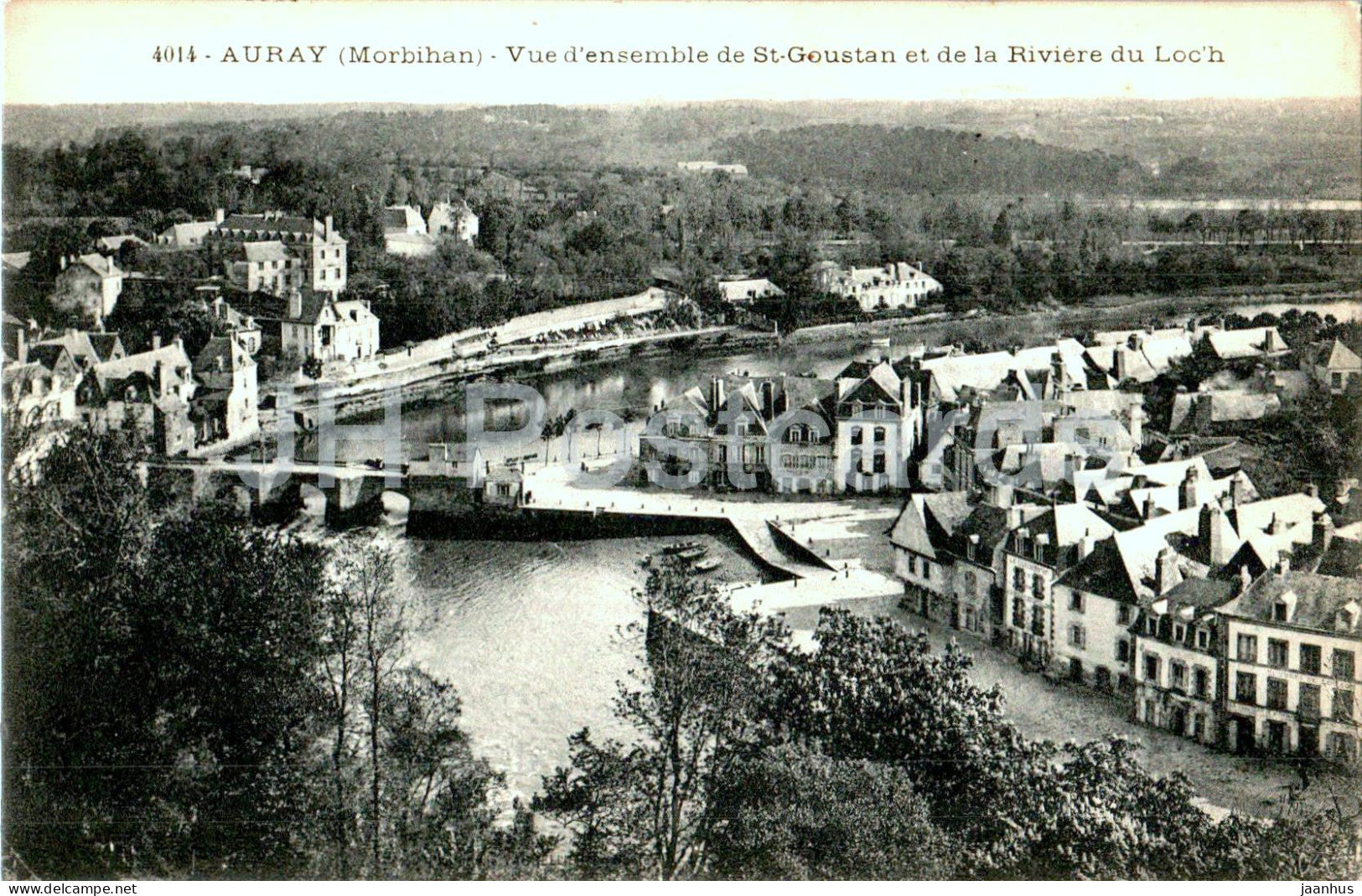 Auray - Vue d'ensemble de St Goustan et de la Riviere du Loc'h - 4014 - old postcard - France - unused - JH Postcards