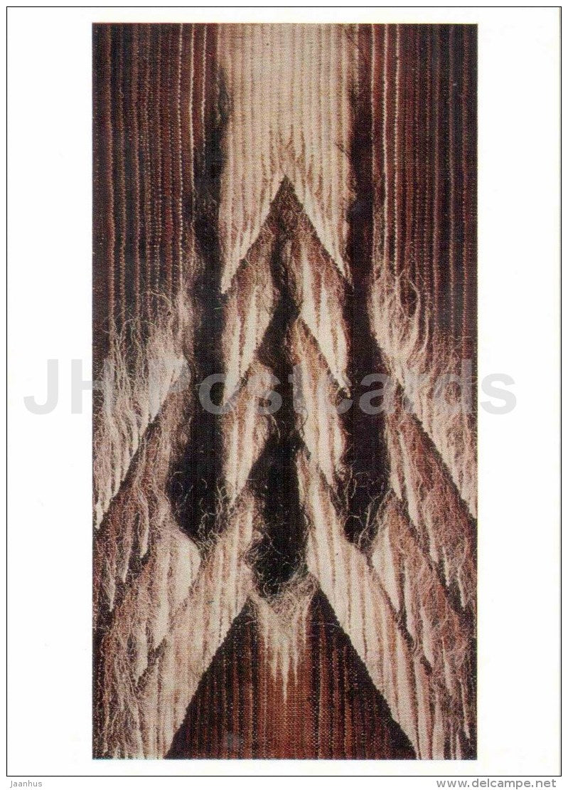 tapestry by J. Balchikonis - Twilight , 1970 - arras - Lithuanian Gobelain - Lithuania - 1977 - unused - JH Postcards