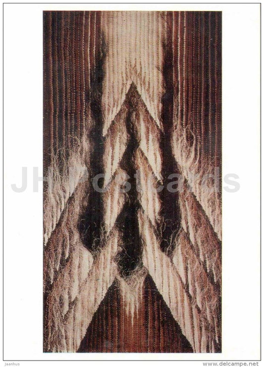 tapestry by J. Balchikonis - Twilight , 1970 - arras - Lithuanian Gobelain - Lithuania - 1977 - unused - JH Postcards