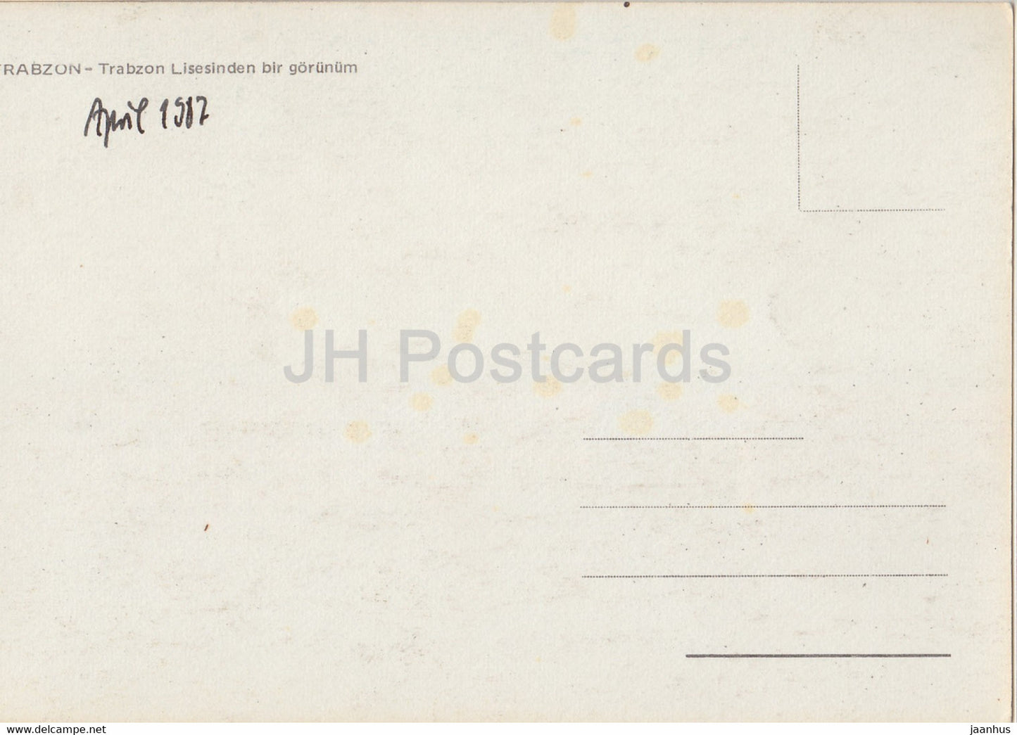 Trabzon - Lycée - 1987 - Turquie - occasion