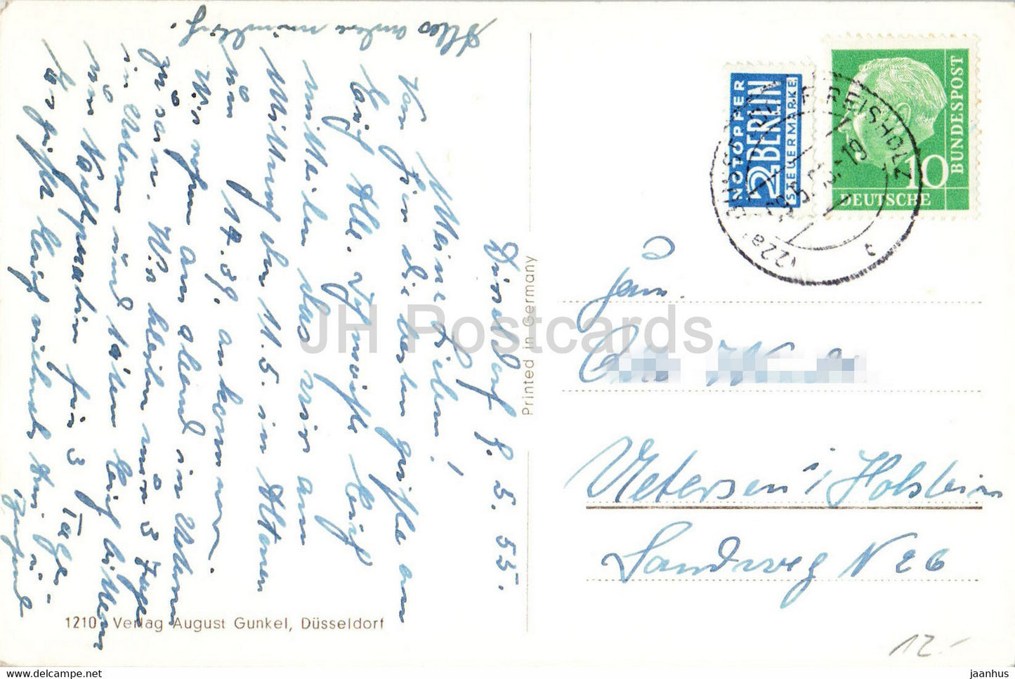 Düsseldorf - Blick auf die Altstadt - carte postale ancienne - 1955 - Allemagne - utilisé