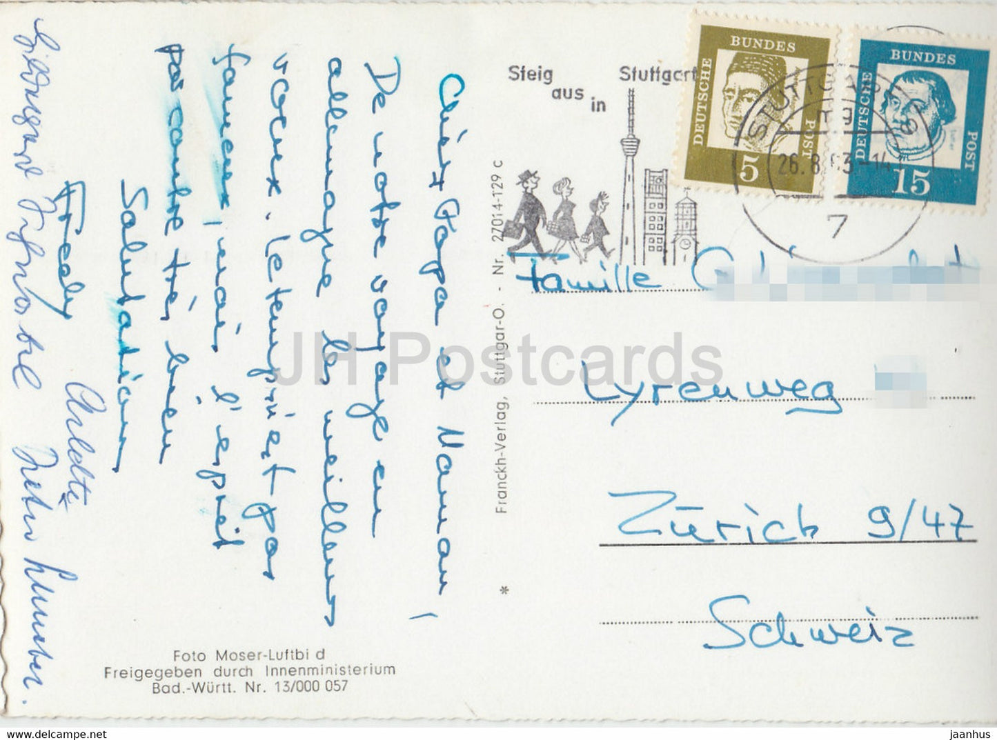 Schloss Solitude bei Stuttgart - castle - 1963 - Germany - used