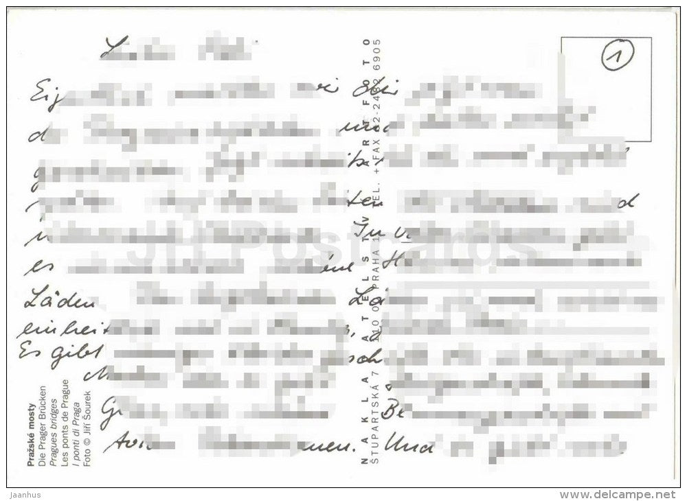 Praha - Prague - the Bridges of Prague - Czech Republic - used - JH Postcards