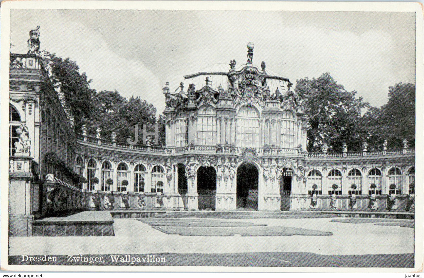 Dresden - Zwinger - Wallpavillon - 204 - old postcard - Germany - unused - JH Postcards