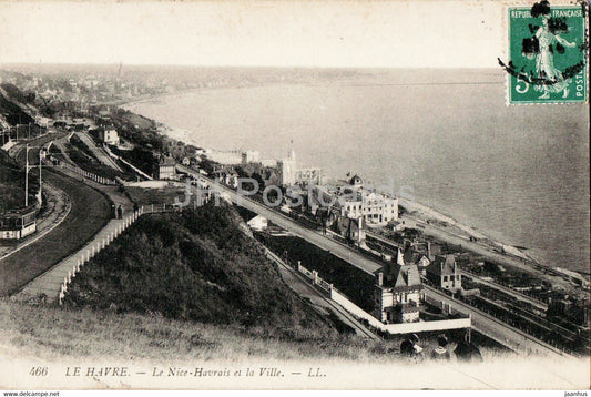 Le Havre - Le Nice Havrais et la Ville - 466 - old postcard - France - used - JH Postcards