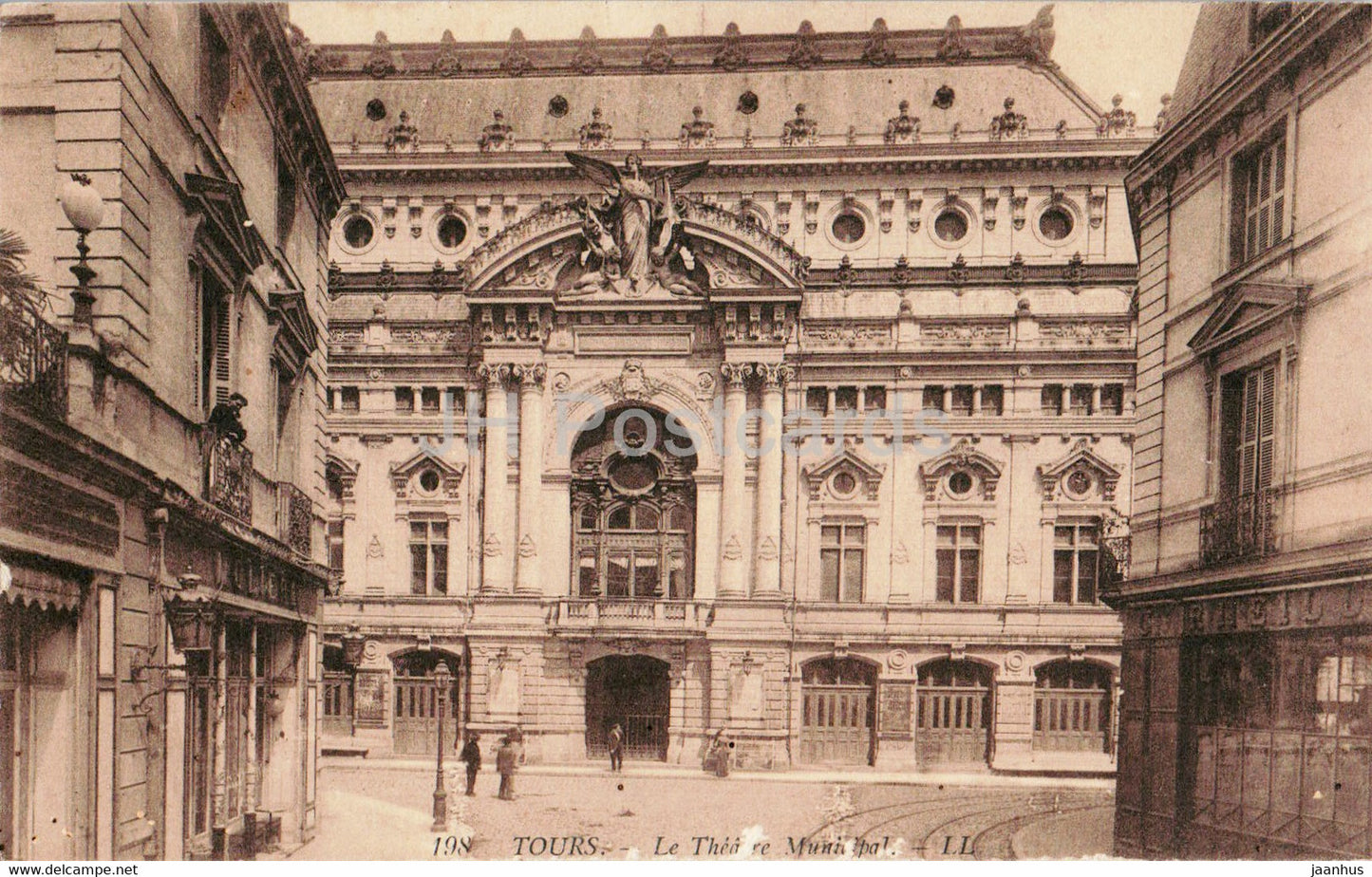 Tours - Theatre Municipal - 198 - old postcard - France - unused - JH Postcards