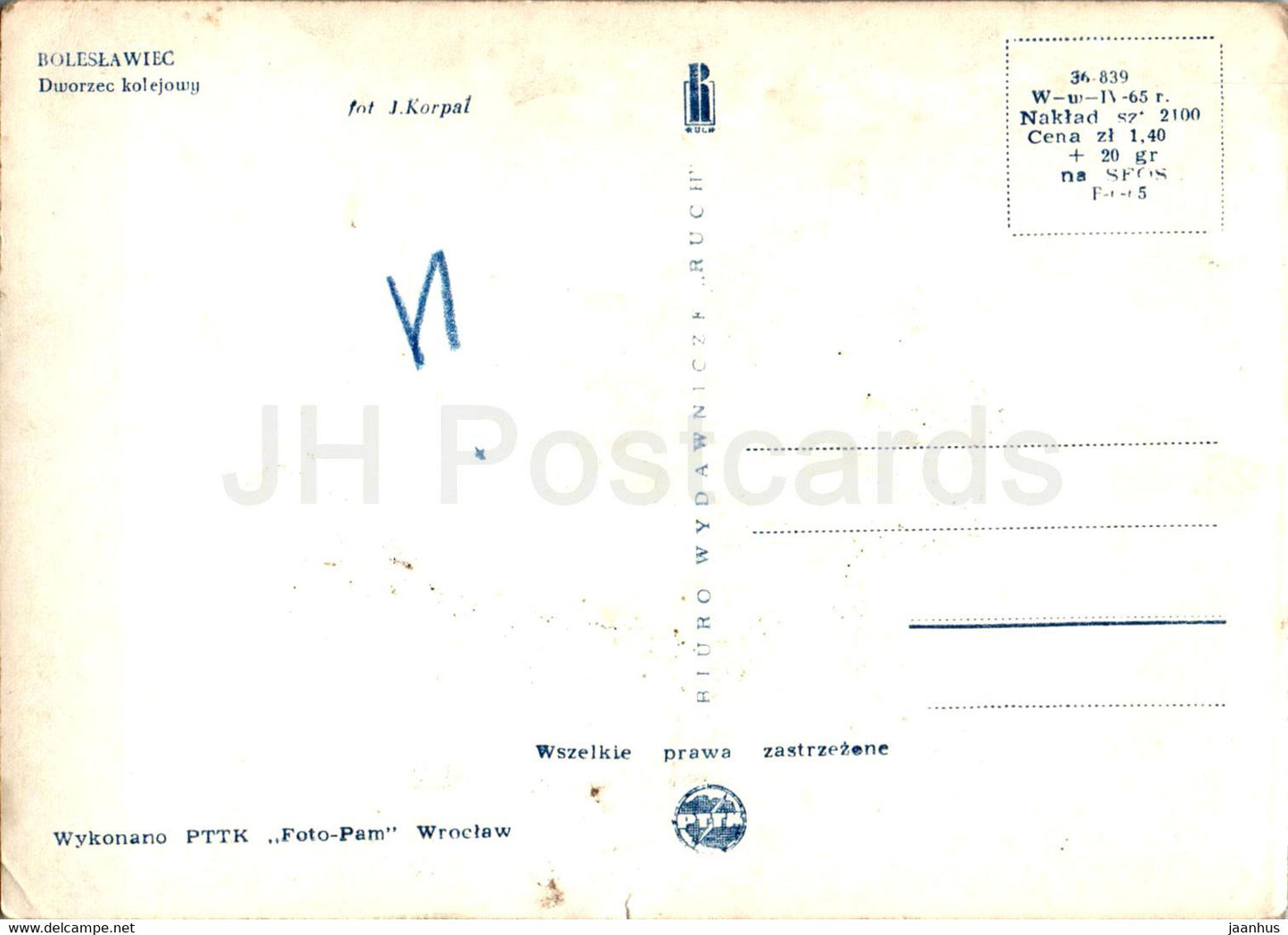 Boleslawiec - Dworzec kolejowy - Bahnhof - alte Postkarte - Polen - unbenutzt