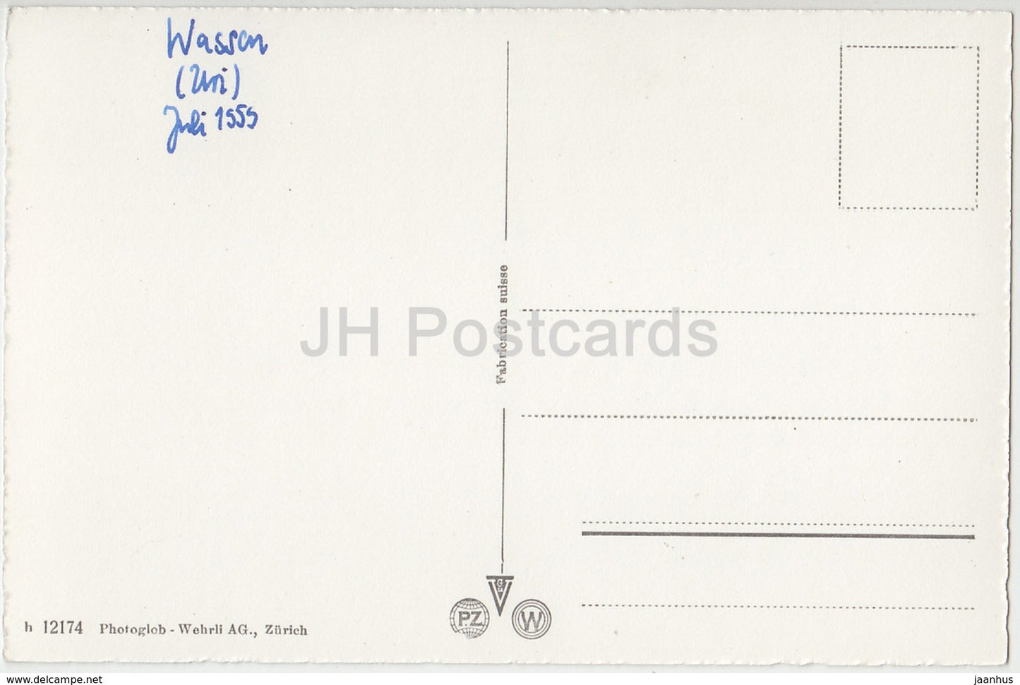 Stausee - Pfaffensrung bei Wassen - 12174 - Switzerland - 1959 - used