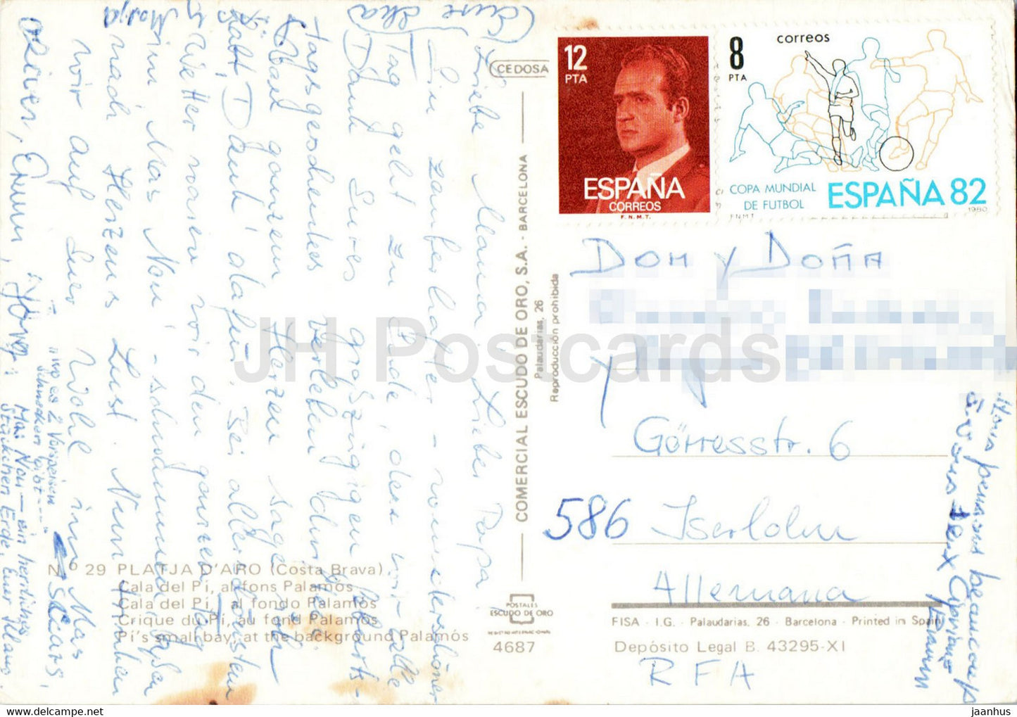 Platja D'Aro - Cala del Pi al fons Palamos - baie - 29 - Espagne - occasion