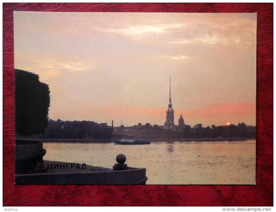 Leningrad - St. Petersburg - View at Peter and Paul Fortress  - 1988 - Russia - USSR - unused - JH Postcards