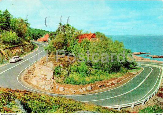 Gudhjem - Serpentinervejen - The serpentine road - 8517 - 1972 - Denmark - used - JH Postcards