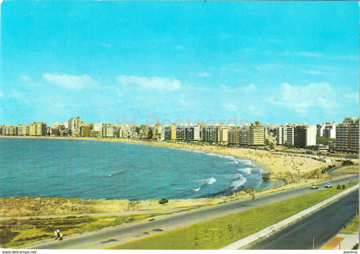 Montevideo - Vista Parcial de Playa Pocitos - Partial View of Pocitos Beach - 607 - 1969 - Urugay - used - JH Postcards