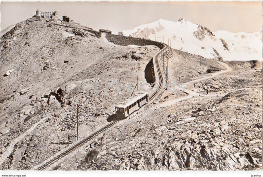 Gornergrat 3136 m mit Monterosa - Valais - railway - train - 156 - Switzerland - 1959 - used - JH Postcards