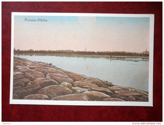 Pärnu - Pernau - a view from the Pier - old postcard REPRODUCTION!!! - 1984 - Estonia USSR - unused - JH Postcards