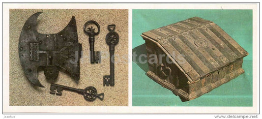 lock - Casket headrest - handicraft - Yaroslavl motives - 1983 - Russia USSR - unused - JH Postcards