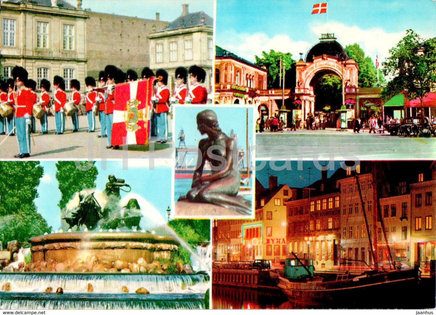 Copenhagen - Kopenhagen - Little Mermaid - guard - multiview - 818 - Denmark - unused - JH Postcards
