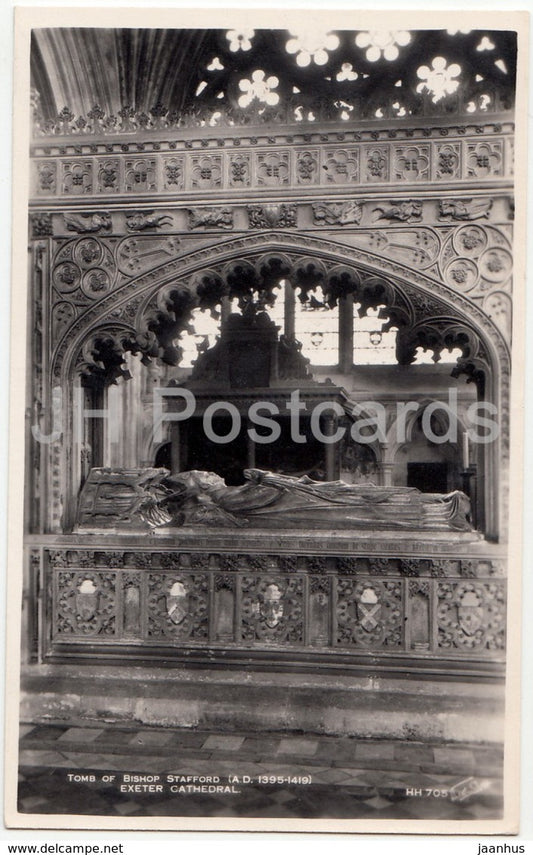 Exeter Cathedral - Tomb of Bishop Stafford - HH 705 - United Kingdom - England - used - JH Postcards