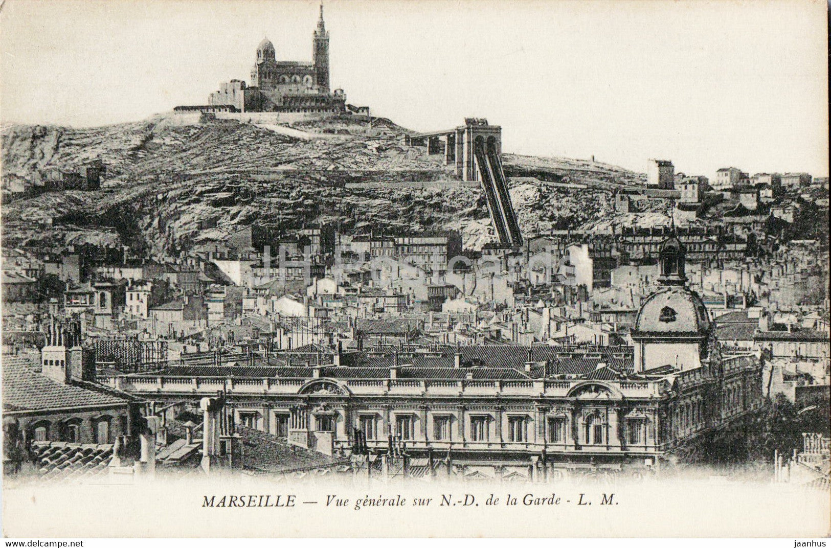 Marseille - Vue Generale sur N D de la Garde - old postcard - France - unused - JH Postcards