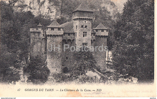 Gorges du Tarn - Le Chateau de la Caze - castle - 47 - old postcard - France - used - JH Postcards