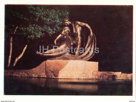 Palanga - Jurate and Kastytis Shrouded by the Night - sculpture - 1 - Lithuania USSR - unused - JH Postcards