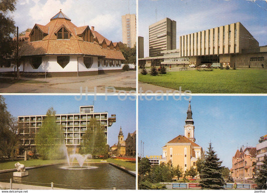 Kecskemet - architecture - multiview - 1970s - Hungary - used - JH Postcards