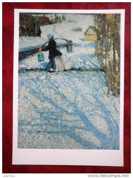 Painting by Igor Grabar - March Snow . 1904 - winter - russian art - unused - JH Postcards