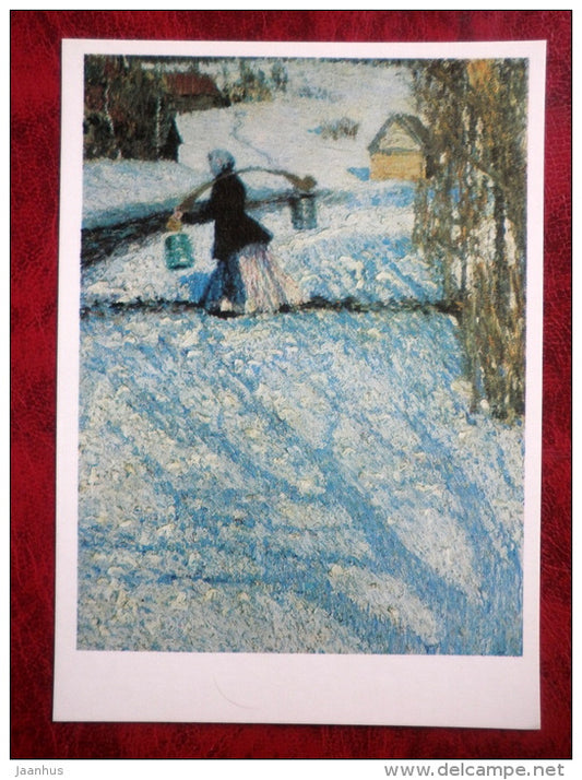 Painting by Igor Grabar - March Snow . 1904 - winter - russian art - unused - JH Postcards