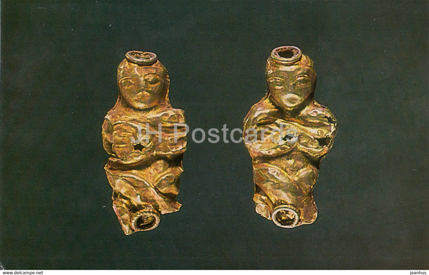 Statuettes of Musicians - National Museum of Afghanistan - archaeology - Bactrian Gold - 1984 - USSR Russia - used - JH Postcards