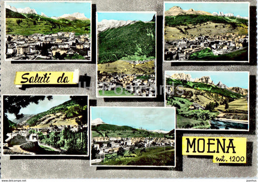 Saluti da Moena - multiview - 1964 - Italy - used - JH Postcards