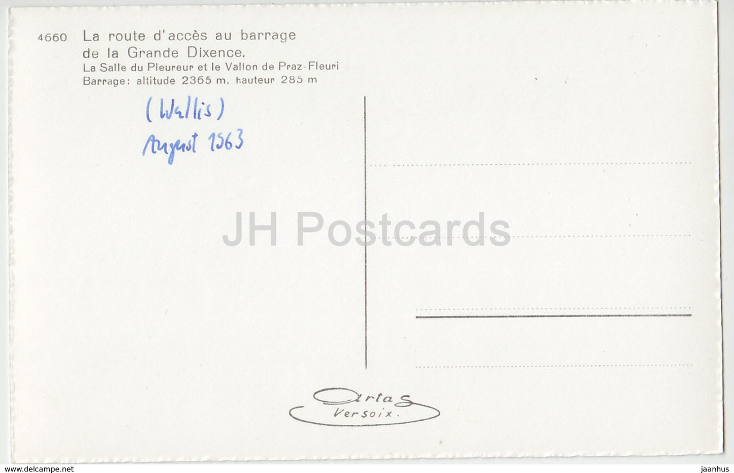 La Route d'acces au barrage de la Grande Dixence - 4660 - Schweiz - 1963 - gebraucht