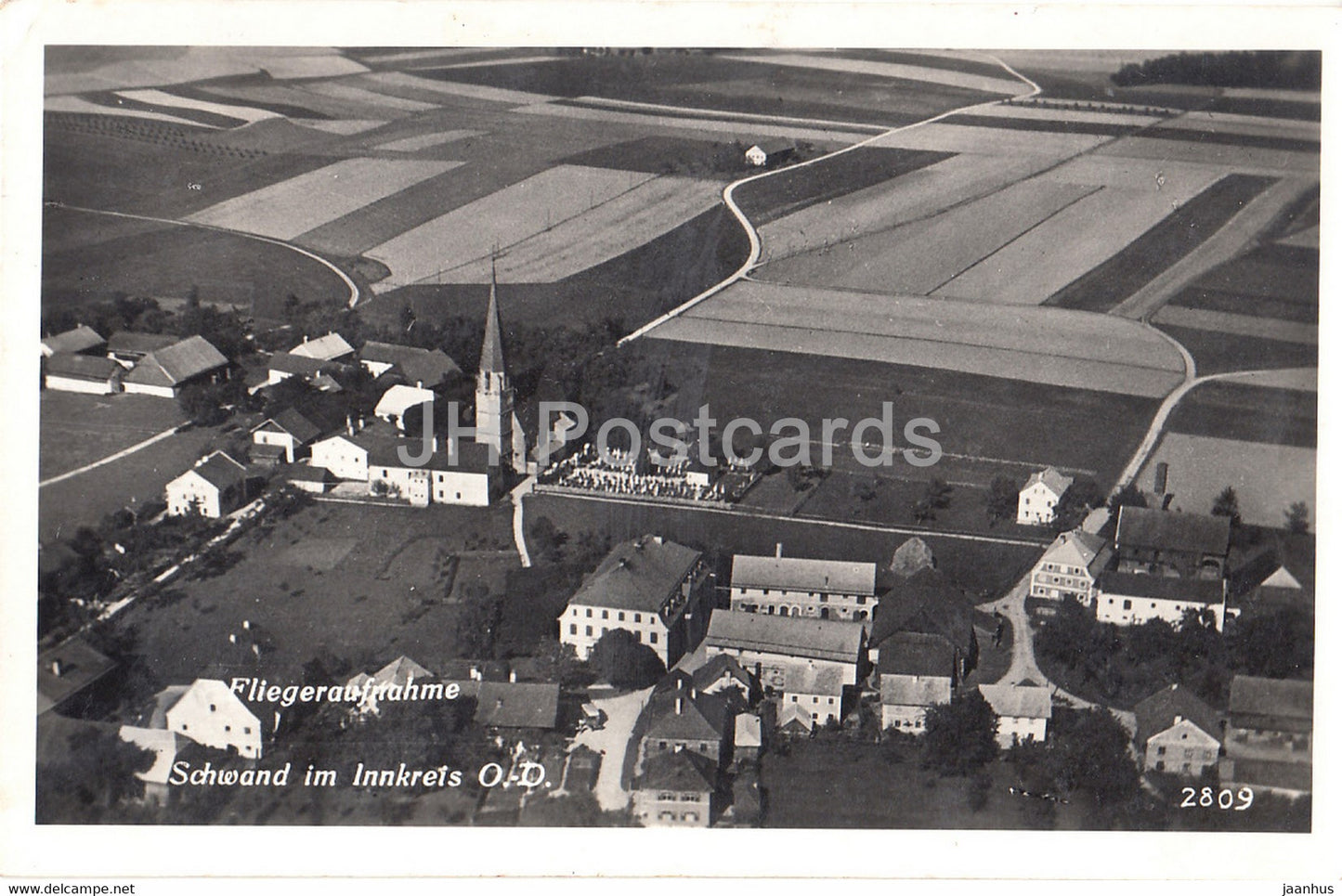 Fliegeraufnahme - Schwand im Innkreis - 2809 - old postcard - 1941 - Austria - used - JH Postcards