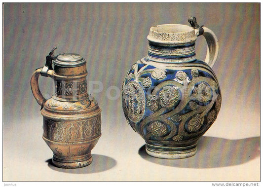 Pitchers - Russian Applied Art - 1987 - Russia USSR - unused - JH Postcards