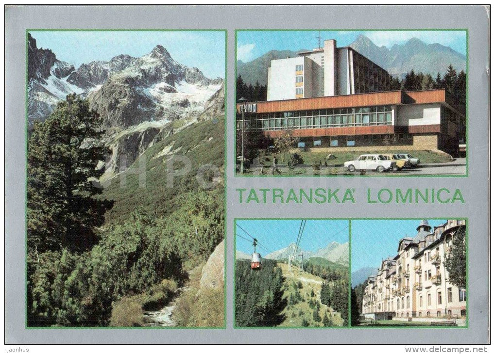 Tatranska Lomnica - Zeleny plesa valley - Uran - grandhotel Praha - Vysoke Tatry - Czechoslovakia - Slovakia - used - JH Postcards