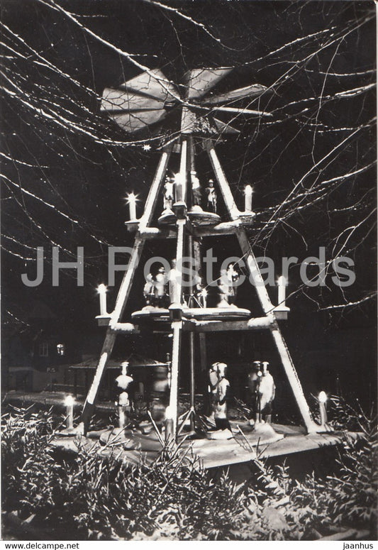 Stollberg - Marktpyramide zur Weihnachtszeit - christmas - Germany DDR - unused - JH Postcards