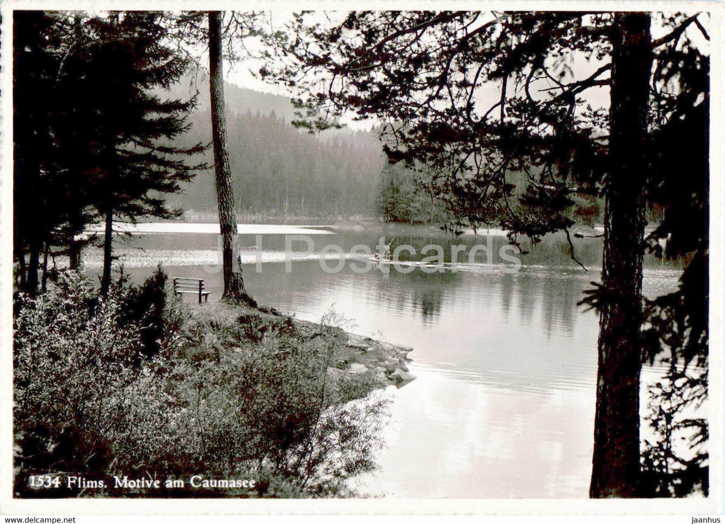 Flims - Motive am Caumasee - 1534 - old postcard - 1947 - Switzerland - used - JH Postcards
