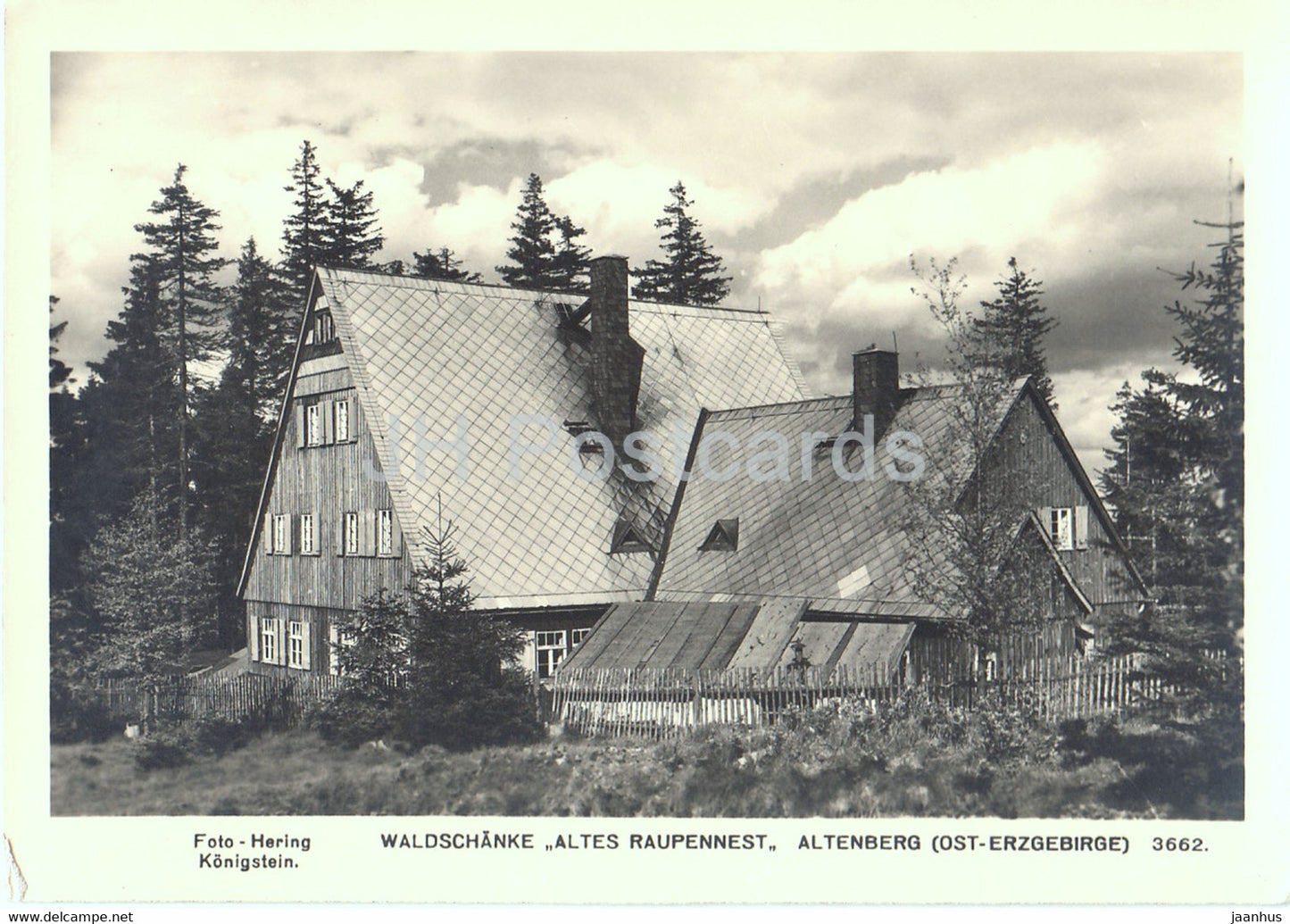 Waldschanke Altes Raupennest - Altenberg - Ost Erzgebirge - old postcard - Germany - unused - JH Postcards