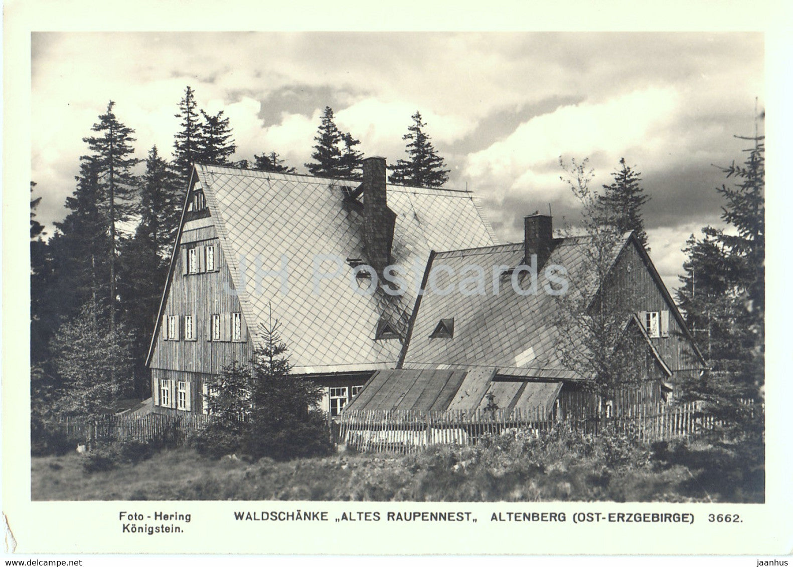 Waldschanke Altes Raupennest - Altenberg - Ost Erzgebirge - old postcard - Germany - unused - JH Postcards
