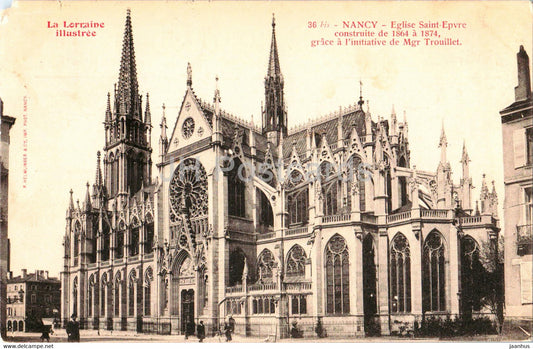 Nancy - Eglise Saint Epvre - La Lorraine Illustree - church - 36 - old postcard - 1904 - France - used - JH Postcards