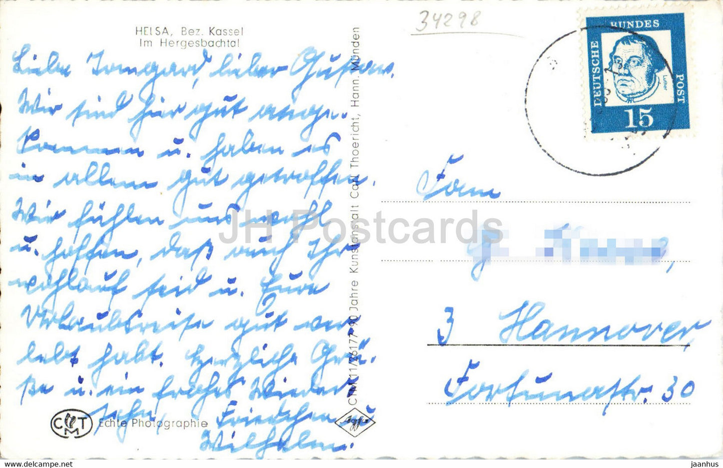 Helsa - Bex Kassel - Im Hergesbachtal - old postcard - Germany - used