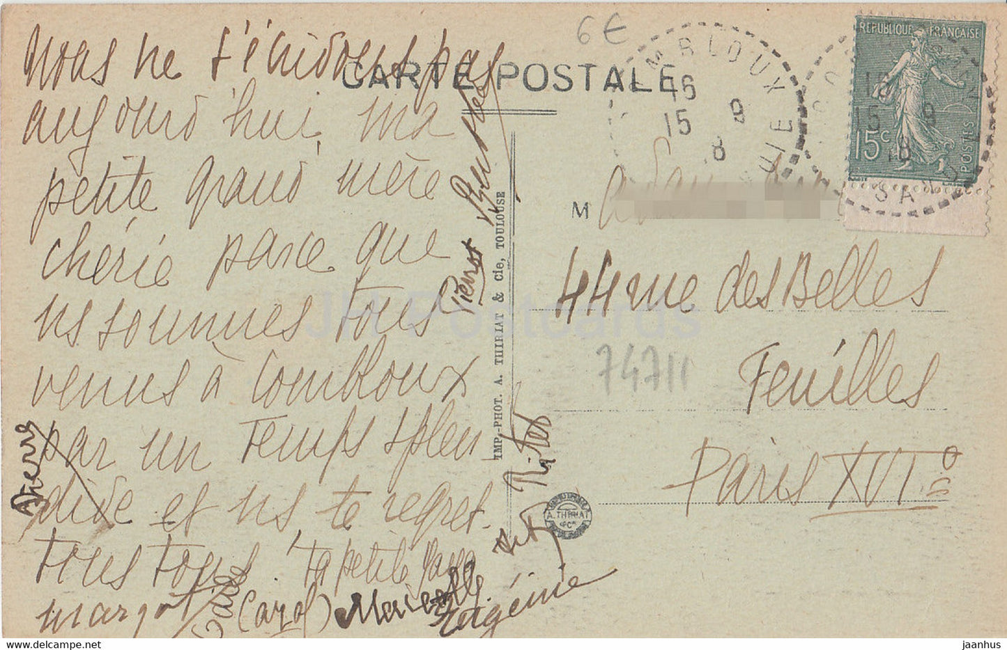 Combloux et la Chaine des Aravis - 225 - old postcard - 1918 - France - used