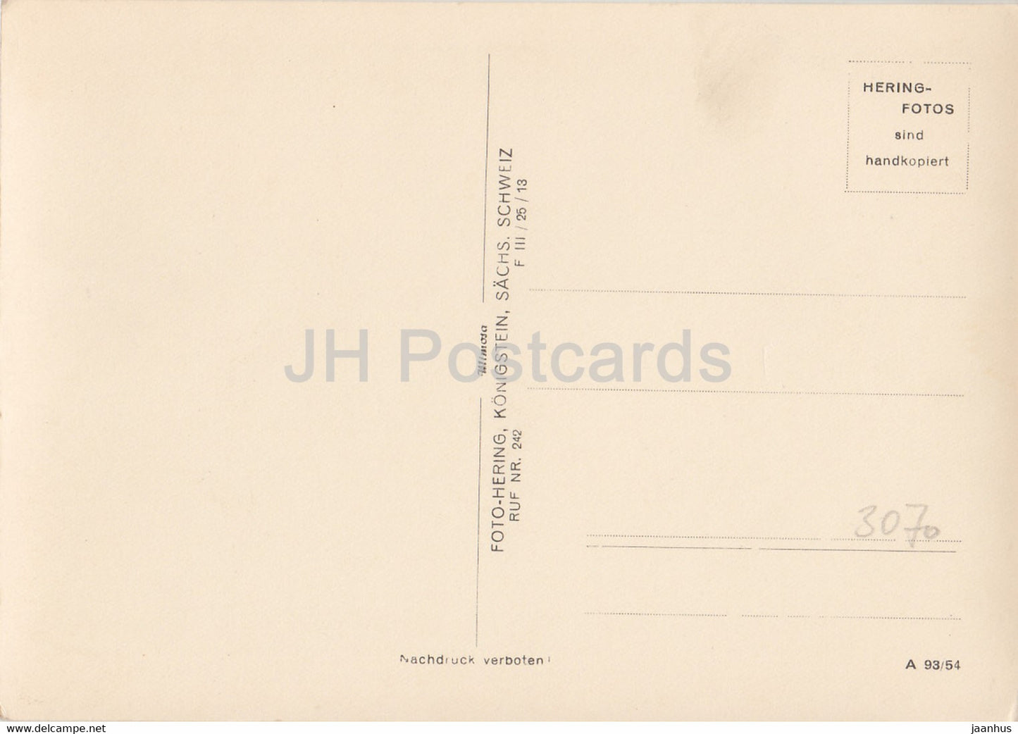 Waldschanke Altes Raupennest - Altenberg - Ost Erzgebirge - old postcard - Germany - unused