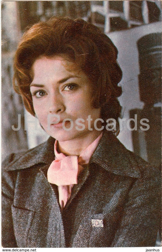 Zhanna Bolotova - movie actress - theatre - 1972 - Russia USSR - unused - JH Postcards